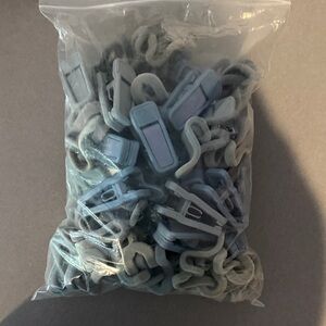 Bag of Blue Hooks and Clips for Joy Mangano Flocked Hangers